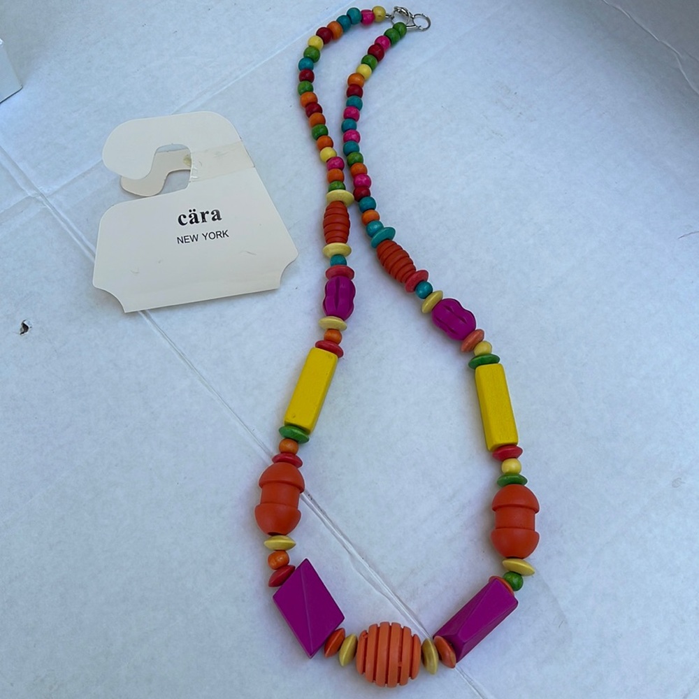 Cara New York wooden beads necklace. NWT